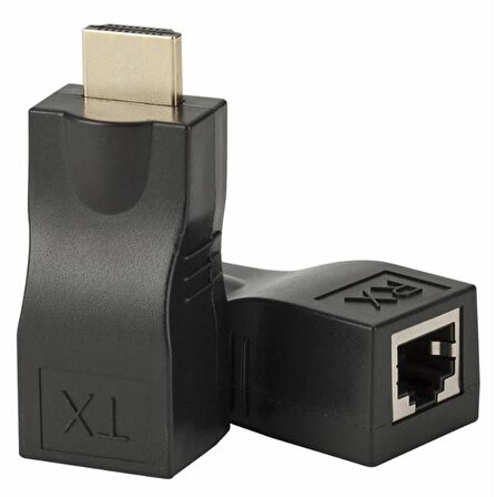  HD-30 CAT5E/CAT6 30MT IKILI ADAPTOR HDMI EXTENDER 