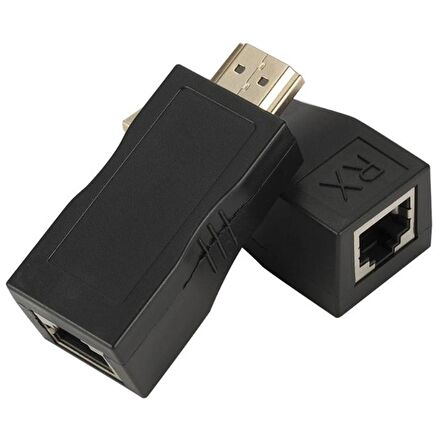  HD-30 CAT5E/CAT6 30MT IKILI ADAPTOR HDMI EXTENDER 