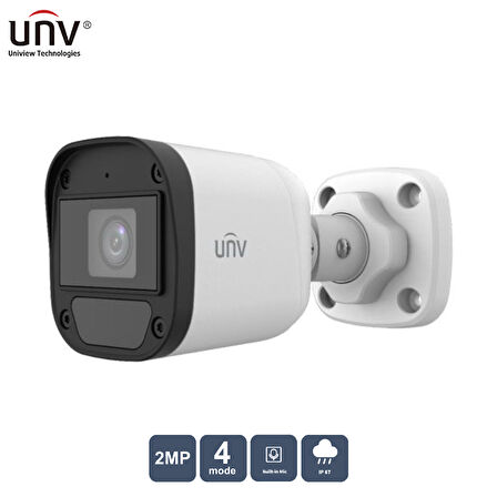  UAC-B112-AF28 2MP 2.8MM 20MT IP67 AHD DAHİLİ SES IR BULLET KAMERA