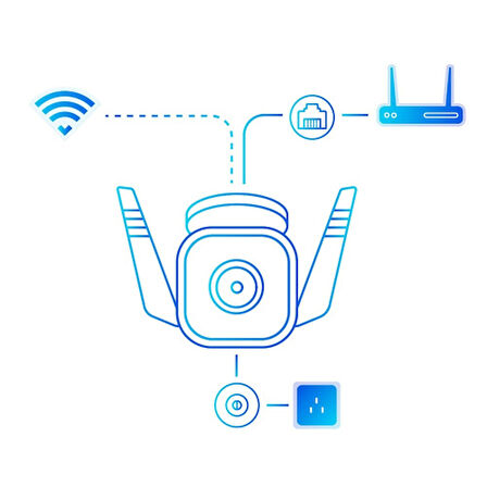 TP-LINK Tapo TC65, 3,0Mpix, İç ve Dış Mekan, IP66, WiFi, 30Mt. Gece Görüşü, İki Yönlü Ses Güvenlik Kamerası