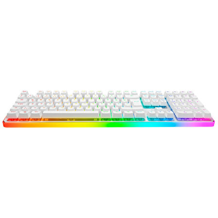  g918 fire storm rgb red switch mekanik beyaz oyun klavyesi