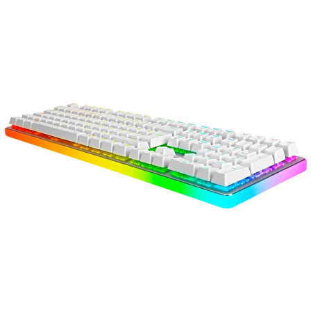  g918 fire storm rgb red switch mekanik beyaz oyun klavyesi