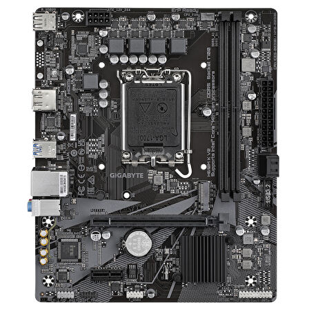 GIGABYTE H610M K V2, rev.1.0, 2xDDR5, M.2, DP, HDMI, 12-13.Nesil, LGA1700 Soket, Anakart