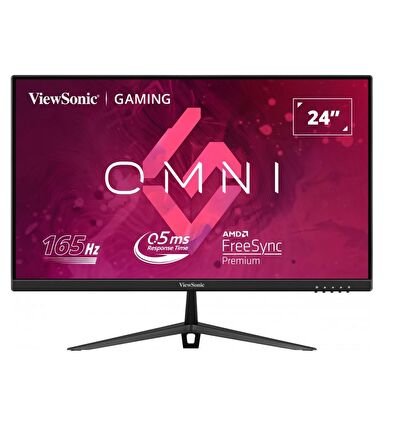 23.8 VIEWSONIC VX2428 IPS 0.5MS 180MHZ 2XHDMI 1XDP FHD 1920X1080 HOPARLÖR ÇERÇEVESİZ FREESYNC GAMING VESA SİYAH