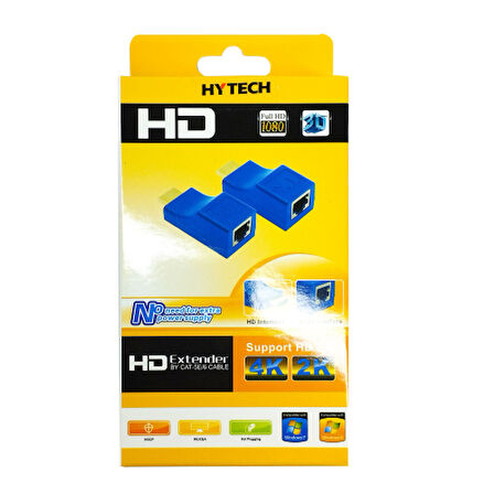 HYTECH HY-HDEX61, HDMI Exterder, Cat6 Kablo Üzerinde 30Metre Uzatıcı.