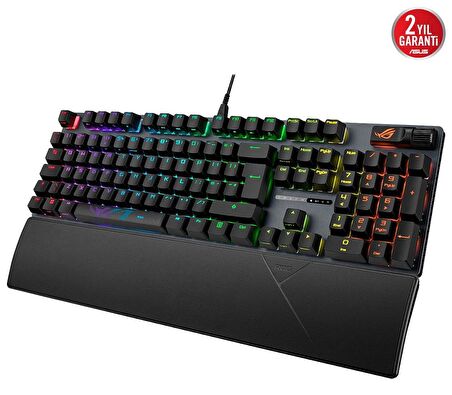ASUS ROG STRIX SCOPE II TÜKÇE TUŞ DİZİLİMİ ROG NX SNOW MEKANİK SWITCH AURA SYNC RGB VE BİLEK DESTEĞİ