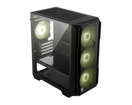 MSI MAG FORGE M120R Bilgisayar Kasası RGB Mesh Temperli Cam Siyah 4 Fan