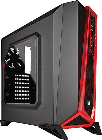 Corsair Carbide SPEC-Alpha Siyah/Kırmızı Pencereli Gaminig Mid TOWER KASA ( PSU YOK )