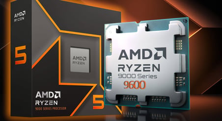 Ryzen 5 9600X (6 Çekirdek) Up to 5.4 GHz 32mb AM5 İşlemci Tray (Fansız)