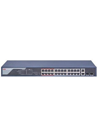  DS-3E1326P-EI 24 PORT 10/100 24 PORT POE 2 PORT GİGABİT UPLINK 370W YONETILEBILIR SWITCH