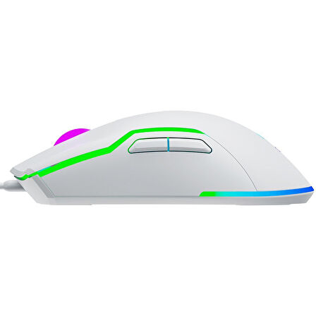 GameBooster M18 Inferno 2.4ghz Kablosuz RGB Aydınlatmalı Beyaz Profesyonel Gaming Mouse