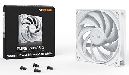 Be Quiet! BL111 Pure Wings 3 120mm PWM 4-Pin high-Speed Beyaz Kasa Fanı