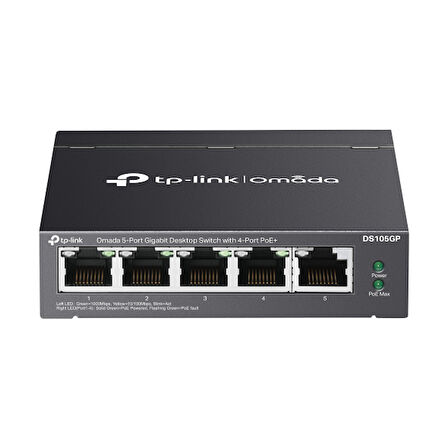 TP-LINK DS105GP 65W 5GE Switch with 4GE PoE, 250m P PoE Auto Recovery, Metal Desktop