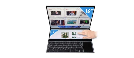 Duo DS1630 Diamond Dual 16"+14" i7-10850H 16GB 512SSD FDOS
