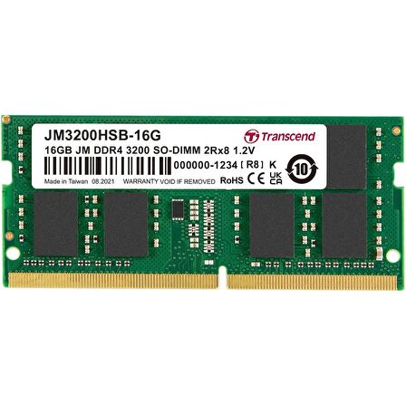 TRANSCEND 16GB 3200Mhz DDR4 1.2V JM3200HSB-16G NOTEBOOK RAM