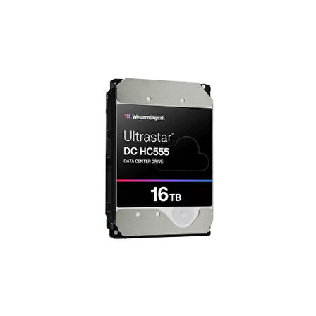 WD ULTRASTAR, WUH722016CLE6L4, 3.5&quot;, 16TB, 512Mb, 7200 Rpm, 7/24 Enterprise, DATA CENTER-GÜVENLİK-NAS-SERVER, HDD (DC HC555) (0B48722) (Türkiye Distribütörü Garantili)