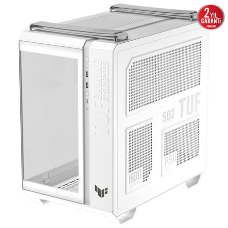 Asus TUF Gaming GT502 Horizon Bilgisayar Kasası Beyaz ATX Mikro ATX Mini ITX Midi Tower