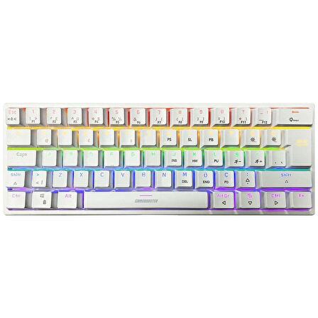  G11 GHOST Rainbow Aydınlatmalı Beyaz Mekanik Gaming Klavye