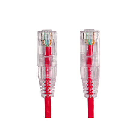  AC-602-0015 15CM UTP SLIM CAT6 PATCH KABLO KIRMIZI Cu, LSZH AWG 28