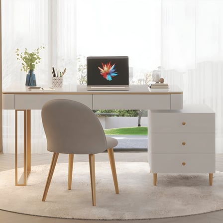 ÇLM23056 Modern MDF 5 Çekmeceli Çalışma Masası
