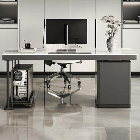 ÇLM40406 Modern Gri MDF Çalışma Masası