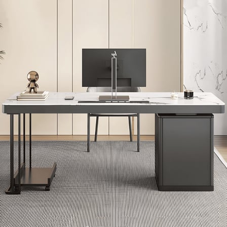 ÇLM40406 Modern Gri MDF Çalışma Masası