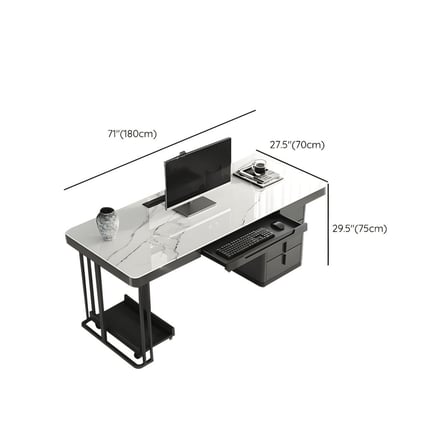 ÇLM40406 Modern Gri MDF Çalışma Masası