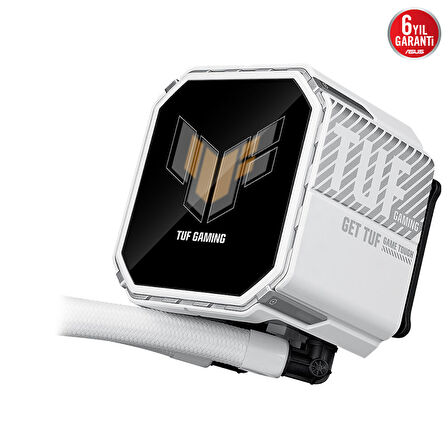 ASUS TUF GAMING LC III 360 ARGB AURA SYNC RGB 120MM*2 ADRESLENEBİLİR RGB FAN CPU SIVI SOĞUTUCUSU 6 YIL GARANTİ BEYAZ