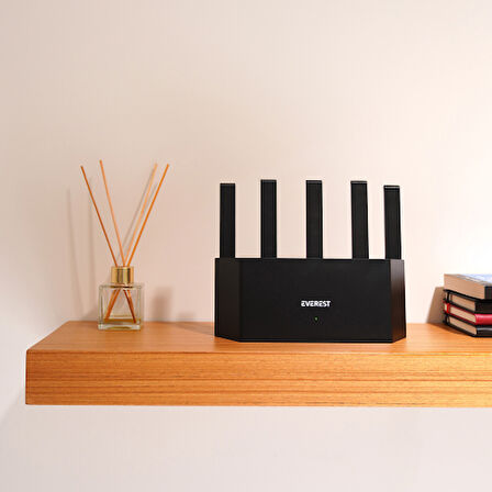 EVEREST EWR-X3000-V1, 3000Mbps, Dualband, WiFi 6, 4Port, 1Port WAN, Masaüstü, WISP, Repeater, Router, Access Point