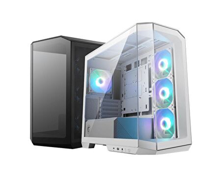 MSI MAG PANO M100R PZ WHITE Temperli Cam 3x120mm 1x120mm ARGB Fan Matx Beyaz Panoramik Gaming Bilgisayar Kasası