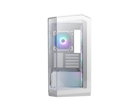 MSI MAG PANO M100R PZ WHITE Temperli Cam 3x120mm 1x120mm ARGB Fan Matx Beyaz Panoramik Gaming Bilgisayar Kasası