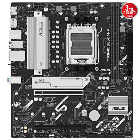  PRIME B850M-K, 2xDDR5, 2x M.2, DP, HDMI, AM5 Soket Anakart