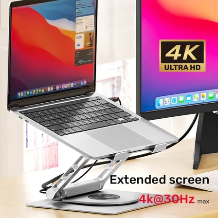 Asus 360 Derece Döner 5in1 Metal Notebook Standı Ethernet 2xUSB 3.0 HDMI 100W PD