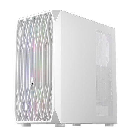 1ST PLAYER ARIYA AY7 BEYAZ 650W 80+ ARGB 4X12CM FAN TEMPERLİ CAM MESH USB 3.0 ATX KASA