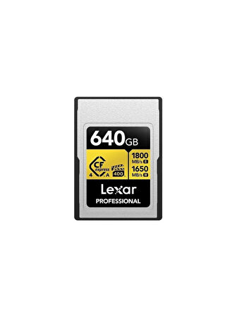 LEXAR 640GB LCAGOLD640G-RNENG CF-EXP PROFESSIONAL CFEXPRESS 4.0 TYPE A CARD GOLD SERIE UP TO 1800MB/S READ 1650MB/S WRITE VPG 400 IP68