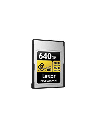 LEXAR 640GB LCAGOLD640G-RNENG CF-EXP PROFESSIONAL CFEXPRESS 4.0 TYPE A CARD GOLD SERIE UP TO 1800MB/S READ 1650MB/S WRITE VPG 400 IP68