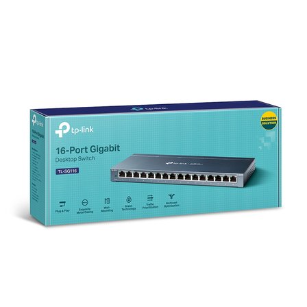 TP-Link TL-SG116 Yönetilemez Switch 16 Port Gigabit Ethernet