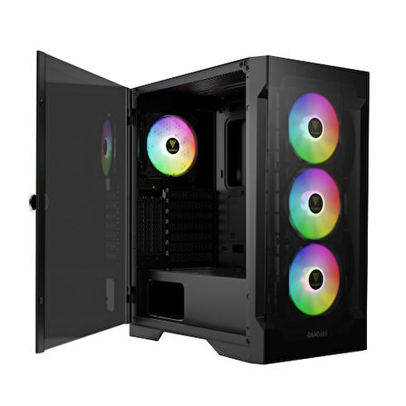 GAMDIAS TALOS E2 Elite, 850W, Tempered Glass, ARGB, 80+ Bronze, ATX GAMING KASA