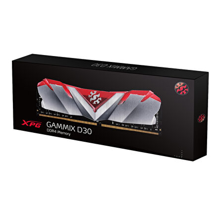 XPG Gammix D30 Kırmızı DDR4-3600Mhz CL18 8GB (1x8GB) Single (18-22-22)) 1.35V