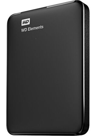 WD WDBUZG0010BBK-WESN, Elements, 1TB, 2.5&quot;, USB3.0, Taşınabilir, Harici HDD, Siyah