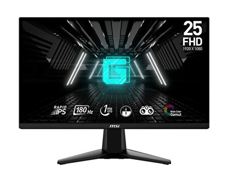 MSI 24.5 G255F FLAT RAPID IPS 1920x1080 (FHD) 16:9 182HZ 1MS FREESYNC GAMING MONITOR