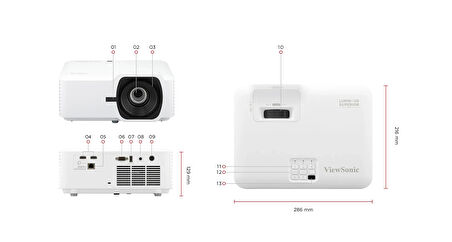 VIEWSONIC LS630HD 1920x1080 4000 AL LED PROJEKSIYON