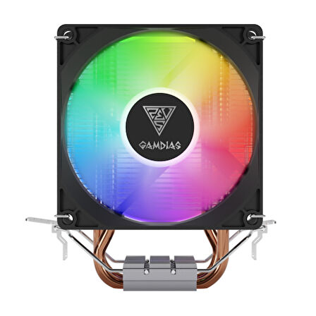 GAMDIAS BOREAS E1-210 Lite, 92mm, CPU  Kule Tipi Hava Soğutma, Doğrudan Temas Teknolojisine Sahip 2 adet Gelişmiş Bakır Isı Borusu (AMD AM5 ve INTEL Tüm işlemciler ile uyumlu)