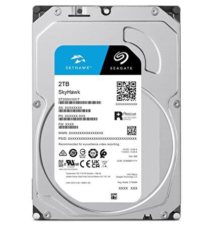 Seagate Skyhawk 2TB 5900Rpm 256MB -ST2000VX017