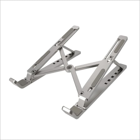 ENKADO EKD-NT20, 10"-18" Notebook Standı, Taşınabilir, Katlanır, 7 Kademeli Ayarlanabilir Yükseklik, Alüminyum (Gümüş)