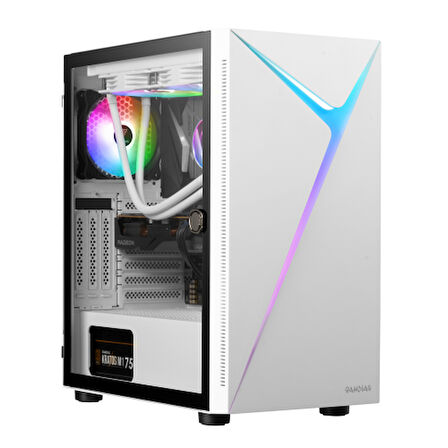 ARGUS E4 Elite WH, 500W, Tempered Glass, ARGB, ATX, White Edition, GAMING KASA