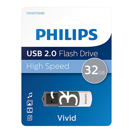 PHILIPS 32GB USB 2.0 25/10MB/S FM32FD05B/00