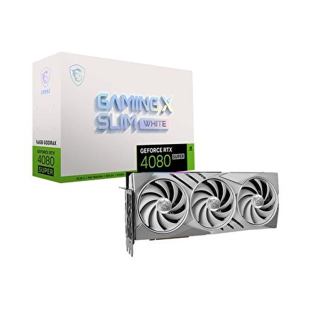 MSI VGA GEFORCE RTX 4080 SUPER 16G GAMING X SLIM WHITE RTX4080 SUPER 16GB GDDR6X 256B DX12 PCIE 4.0 X16 (2XDP 2XHDMI)