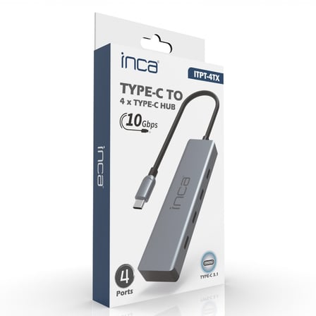 Inca ITPT-4TX 4 Port Type-C Hub 10 Gbps Çoklayıcı