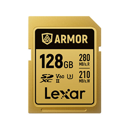  128GB LSDAMGL128G-RNNNG PROFESSIONAL ARMOR GOLD SD up to 280MBs read 210MBs write C10 V60 U3 IP68